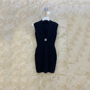 balmain sequined v-neck bodycon dress